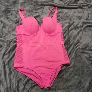 Pink swim suit!